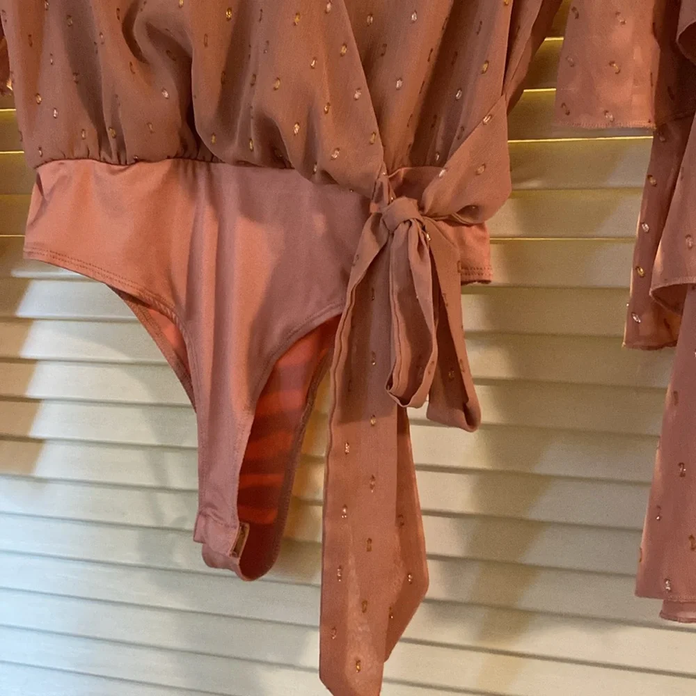 ‘Dusty Pink’ Blouse Bodysuit by Peach Love California - Picture 5 of 11